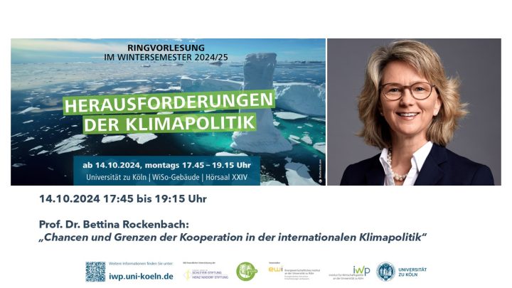 Ringvorlesung „Herausforderungen der Klimapolitik”