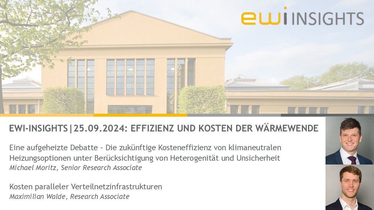 EWI-Insights: Effizienz und Kosten der Wärmewende